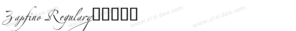 Zapfino Regular字体转换